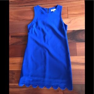 Blue Scalloped Dress Small